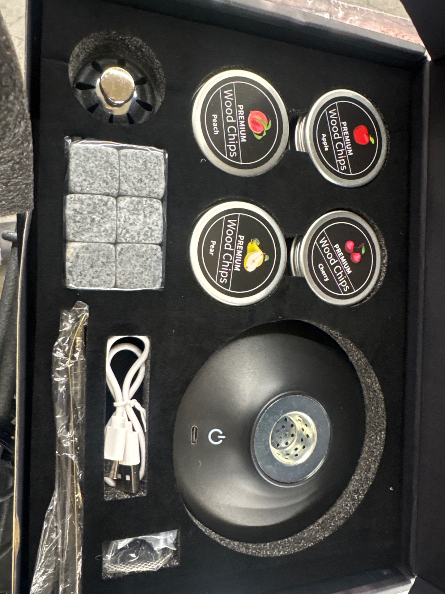 Complete cocktail smoker kit in premium packaging